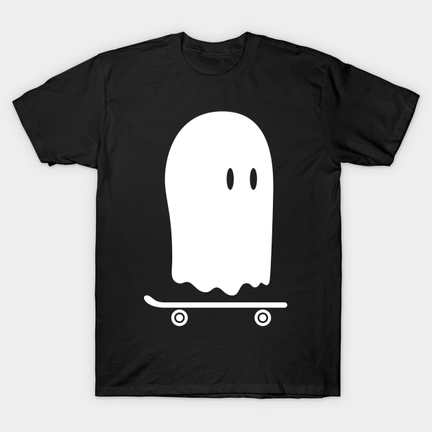 Halloween Skateboarding Ghost Dead Skater Spirit T-Shirt by SWIFTYSPADE